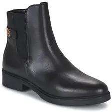 Tommy Hilfiger Csizmák TH LEATHER FLAT BOOT Fekete 38 női csizma, bakancs