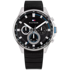  Tommy Hilfiger férfi karóra, fekete számlap, quartz, 44 mm, WR50 karóra