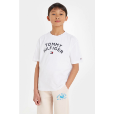 Tommy Hilfiger gyerek póló KB0KB08548 140 CM Fehér 10 év