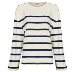 Tommy Hilfiger Hosszú ujjú pólók LWK GOLD BUTTON BOAT-NK LS TEE Fehér EU L