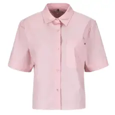 Tommy Hilfiger Ingek / Blúzok ESS POPLIN SS SHIRTS Rózsaszín EU XL