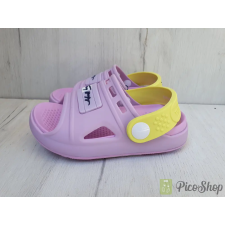 Tommy Hilfiger lila-sárga gumipapucs A165-29 gyerek papucs, mamusz