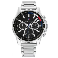 Tommy Hilfiger Mason férfi karóra 45 mm, ezüst nemesacél, WR50 karóra