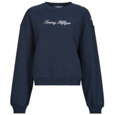Tommy Hilfiger Pulóverek GOLD BTN SCRIPT FLEECE SWTSRT Tengerész EU L