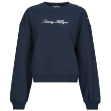 Tommy Hilfiger Pulóverek GOLD BTN SCRIPT FLEECE SWTSRT Tengerész EU XS női pulóver, kardigán
