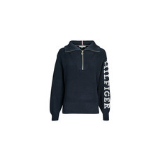 Tommy Hilfiger Pulóverek PLACED HILFIGER 1/2 ZIP SWEATER Tengerész EU L
