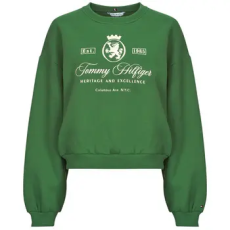Tommy Hilfiger Pulóverek VARSITY CREST FLEECE SWTSHRT Zöld EU S