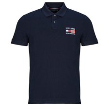 Tommy Hilfiger Rövid ujjú galléros pólók HILFIGER FLAG REG POLO Tengerész EU M férfi póló