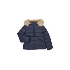 Tommy Hilfiger Steppelt kabátok ESSENTIAL DOWN FUR HOOD JACKET Tengerész 12 éves gyerek kabát, dzseki