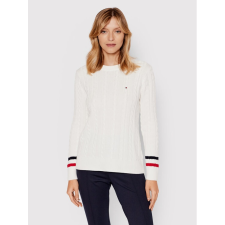 Tommy Hilfiger Sweater Cable WW0WW33885 Fehér Regular Fit női pulóver, kardigán