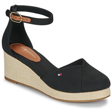 Tommy Hilfiger Szandálok / Saruk FLAG CLOSED TOE MID WEDGE ESPAD Fekete 36