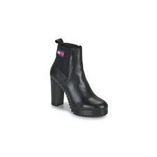 Tommy Jeans Bokacsizmák Essentials High Heel Boot Fekete 40 női csizma, bakancs