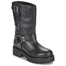 Tommy Jeans Csizmák TJW URBAN BIKER BOOT LEATHER Fekete 38 női csizma, bakancs