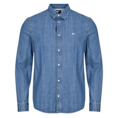 Tommy Jeans Hosszú ujjú ingek RGLR FIT SHIRT MID BLUE Kék EU XL