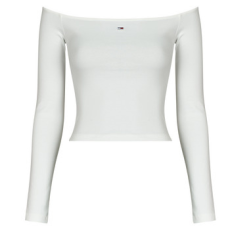 Tommy Jeans Hosszú ujjú pólók TJW SLIM ESSENTIAL BOAT NECK LS Fehér EU M