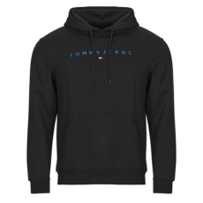 Tommy Jeans Pulóverek TJM REG LINEAR LOGO HOODIE EXT Fekete EU XL