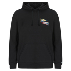 Tommy Jeans Pulóverek TJM REG UNI FLAG TIGER HOODIE Fekete EU S