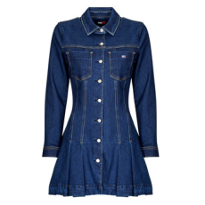 Tommy Jeans Rövid ruhák DENIM PLEATED TRUCKER DRESS Tengerész EU XL
