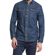 Tommy Jeans Tommy Jeans, Organikus pamut kapcsos ing, Sötétkék, XL férfi ing