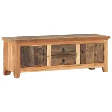  Tömör akác és újrahasznosított fa tévészekrény 120x30x40 cm bútor