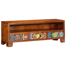 tömör akácfa többszínű TV-szekrény 110x30x40 bútor