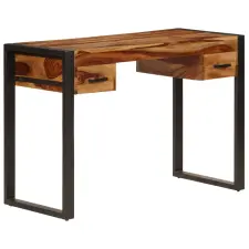  tömör akácfából íróasztal 2 fiókkal 110 x 50 x 77 cm íróasztal