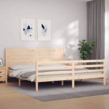 tömör fa ágykeret fejtámlával 200 x 200 cm ágy és ágykellék