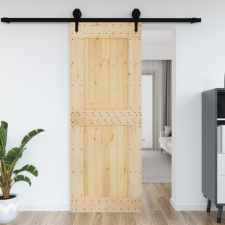 tömör fenyőfa ajtó 85x210 cm építőanyag