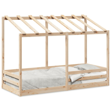 tömör fenyőfa gyerekágy tetővel 75 x 190 cm gyermekágy