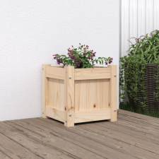tömör fenyőfa kerti virágtartó 31 x 31 x 31 cm kerti tárolás