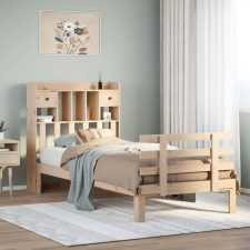  tömör fenyőfa könyvespolcos ágy matrac nélkül 75 x 190 cm ágy és ágykellék