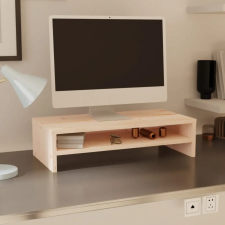  Tömör fenyőfa monitorállvány 50 x 24 x 13 cm bútor