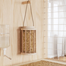  tömör fenyőfa szénaetető nyulaknak Ø15 x 25,5 cm kisállatfelszerelés