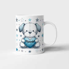 Tonerek.com Kutya kék mintás bögre egyedi névvel bögrék, csészék