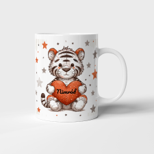 Tonerek.com Tigris mintás bögre egyedi névvel bögrék, csészék