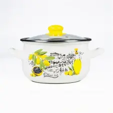 TOO BELLY OLIVE, 2,8 literes, Acél, Lábas üveg fedővel edény