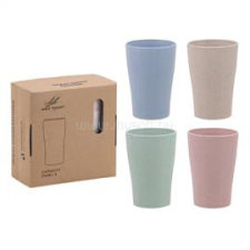 TOO KT-107 5db-os vegyes színekben 300ml búzaszalma műanyag pohár (KT-107) konyhai eszköz