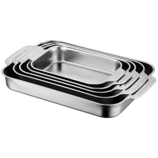 TOO KT-293 Fémtálca fogóval 45.5 x 27 x 5.8 cm konyhai eszköz