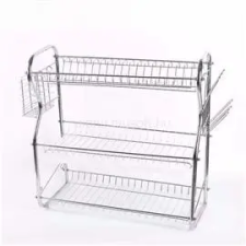 TOO KT-583 Háromszintes MAXI fém konyhai edényszárító 24,5x44x56cm (KT-583) konyhai eszköz
