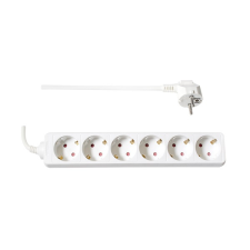 TOO PSW-615 6 aljzat 1.5 méter 3x1.0mm2 fehér elosztó hosszabbító, elosztó