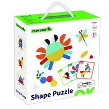 Tooky Toy : Fa alakzat kirakó játék - 55 db-os puzzle, kirakós