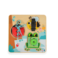 TOOKY Toy fa tábla kézségfejlesztő fűzőke készségfejlesztő