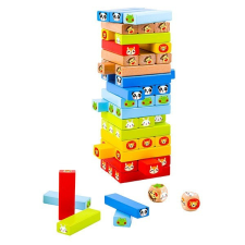 Tooky Toy : Fa toronyépítő játék - állatok társasjáték