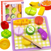 Tooky Toy fa zöldségszeletelő – 18 db-os kreatív játék készlet