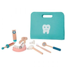 Tooky Toy : Fogász játékkészlet fából (TH164) (TH164) orvosos játék