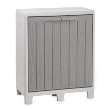Toomax Florida low XL grey beltéri-kültéri műanyag szekrény - világos szürke kerti tárolás