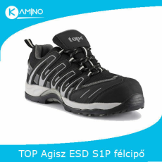 TOP AGISZ  S1P  ESD  félcipő  fekete