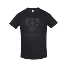 TOP ELITE PUFFY 3D logózott kereknyakú póló, fekete, 3XL munkaruha