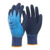  TOP FL Blue latex mártott poliészter kesztyű, gumírozott mandzsetta