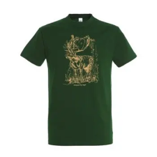 [] TOP kereknyakú póló szarvas mintával, világos zöld 4XL100% pamut, 190gr/m2 munkaruha